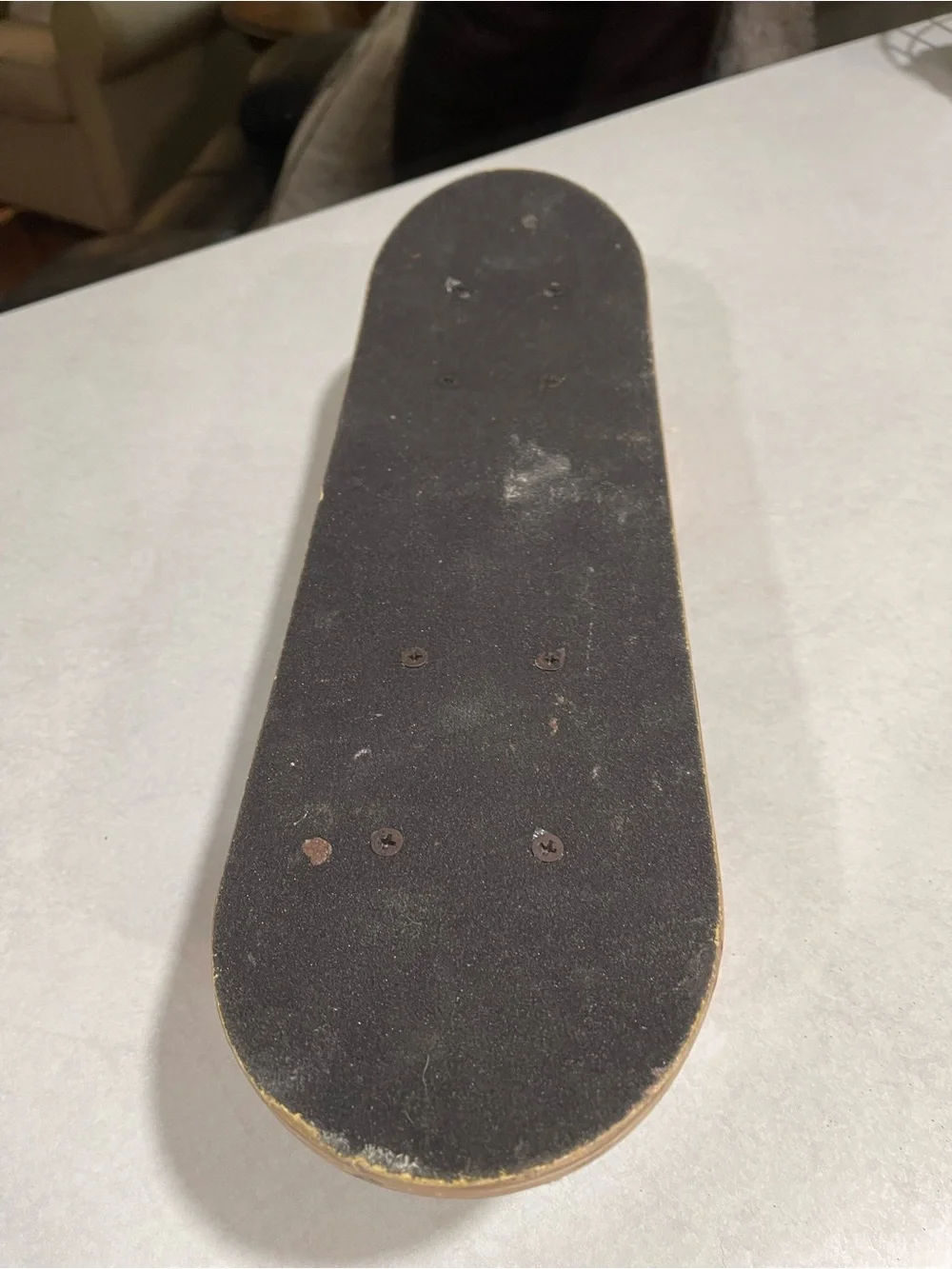 SkateRudeBoyz Kids Mini Skateboard - Blue Robot with Orange Wheels